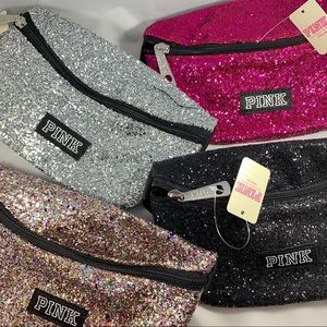 Glitter Pink fanny packs.